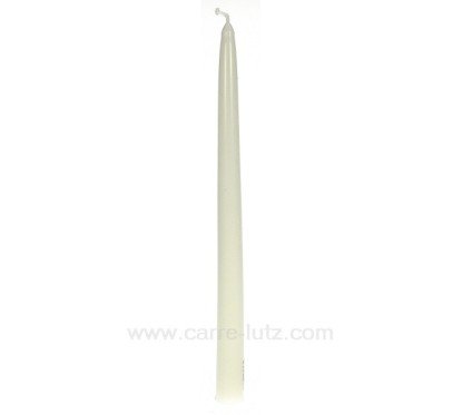 CL31002009  Bougie flambeau blanc Point à la ligne 2,20 €