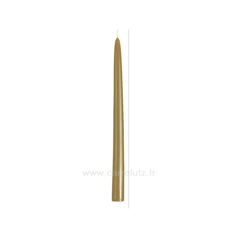 CL31002039  Bougie flambeau taupe Point à la ligne 2,20 €