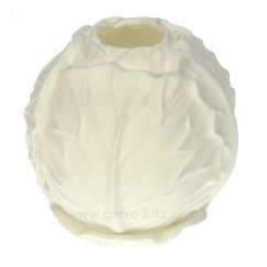 CL31005006  Photophore chou en porcelaine blanche Point à la ligne 18,50 €