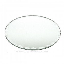 Miroir rond tour dentelé diamètre 12,5 cm Point à la ligne, reference CL31005011