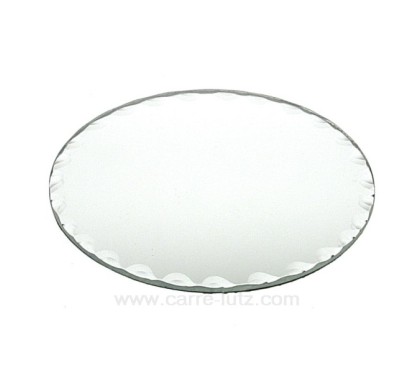Miroir rond tour dentelé diamètre 12,5 cm Point à la ligne