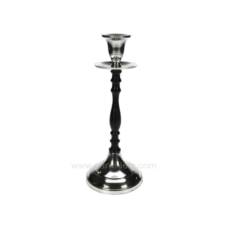 CL31005023  Bougeoir filiforme en métal + métal facon bois diamètre 11 cm Point à la Ligne 15,00 €