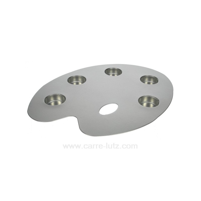 Palette porte lumignon en métal diamètre 31,5 cm Point à la Ligne