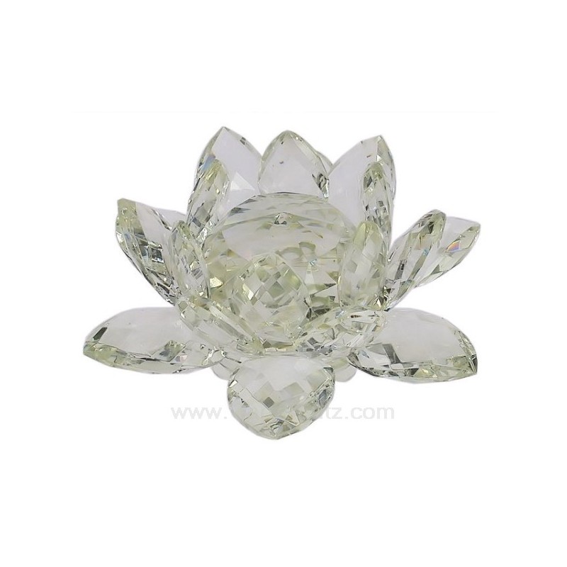 Fleur de lotus en verre diamètre 80 mm