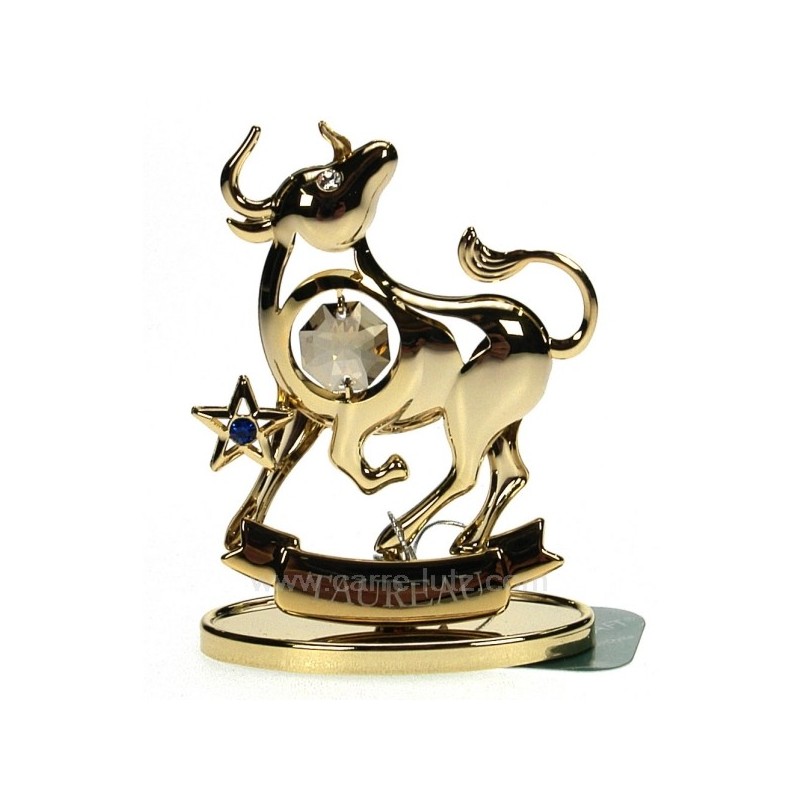 CL40002001  Signe astral Taureau en métal doré et cristaux de Swarovski 36,00 €