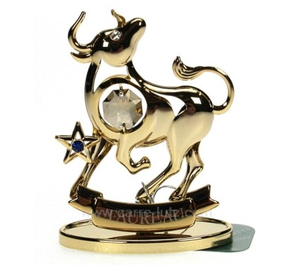 CL40002001  Signe astral Taureau en métal doré et cristaux de Swarovski 36,00 €