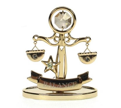 CL40002006  Signe astral Balance en métal doré et cristaux de Swarovski 36,00 €