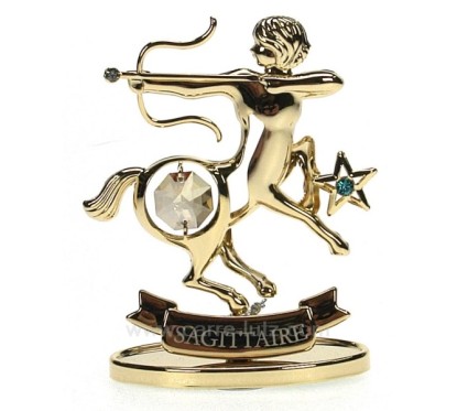 CL40002008  Signe astral Sagittaire en métal doré et cristaux de Swarovski 36,00 €