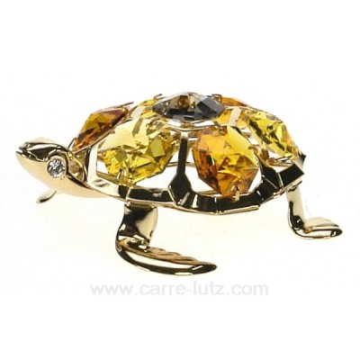 CL40002012 Tortue or en métal doré et cristaux de Swarovski 29,80 €