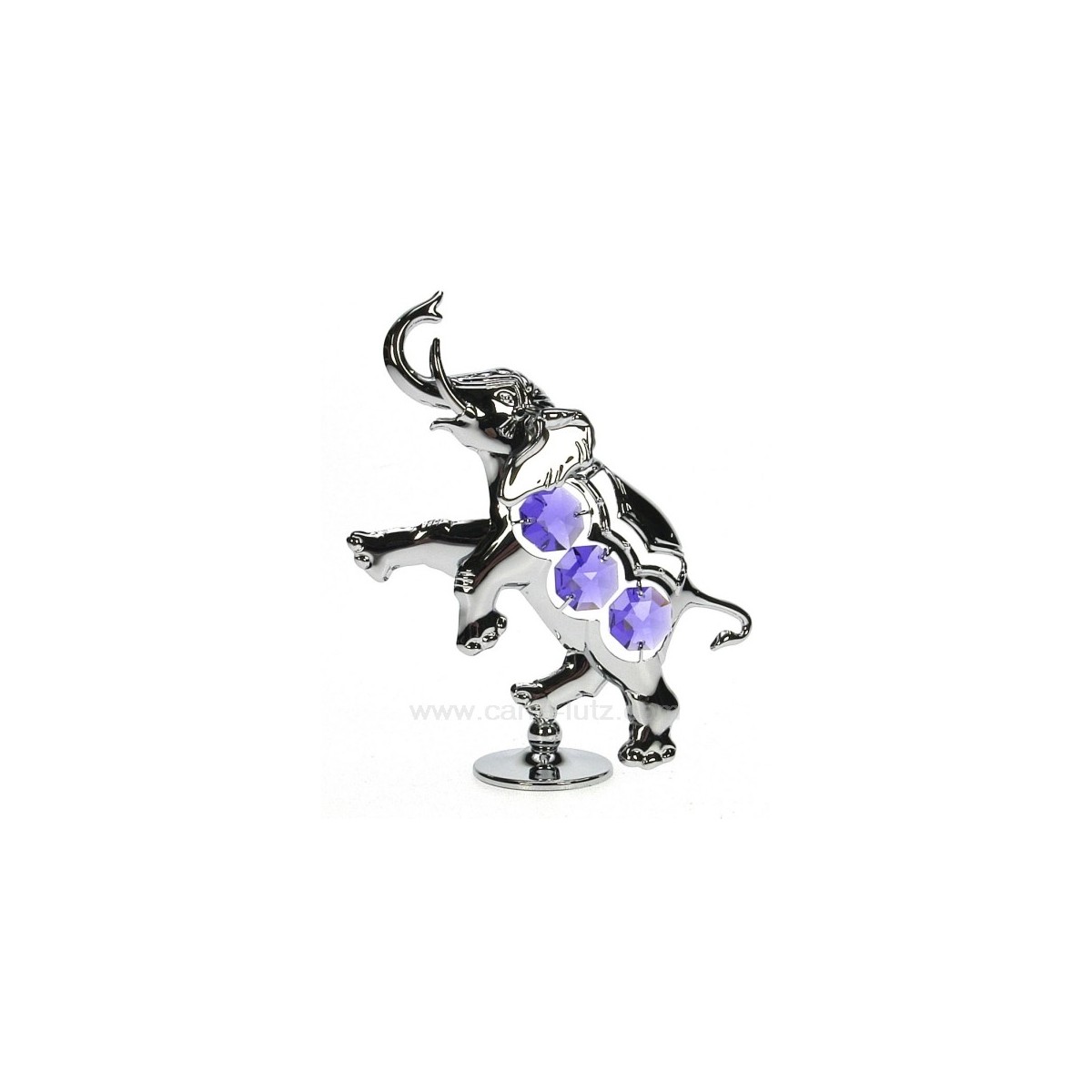 CL40002022  Elephant en métal argenté et cristaux de Swarovski 30,00 €