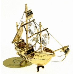 CL40002039  Bateau Santa Maria en métal doré à l or fin et cristaux de Swarovski Crystocraft  28,90 €