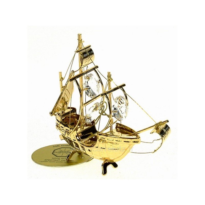 CL40002039 Bateau Santa Maria en métal doré à l or fin et cristaux de Swarovski Crystocraft 28,90 € CL40002039 Bateau Santa Maria en métal doré à l or fin et cristaux de Swarovski Crystocraft 28,90 €