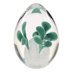CL40004002  Oeuf cristal de bohéme Artcristal fleur verte 39,20 €