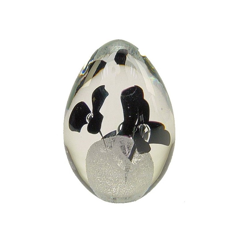 CL40004003  Oeuf cristal de bohéme Artcristal fleur noire 38,20 €