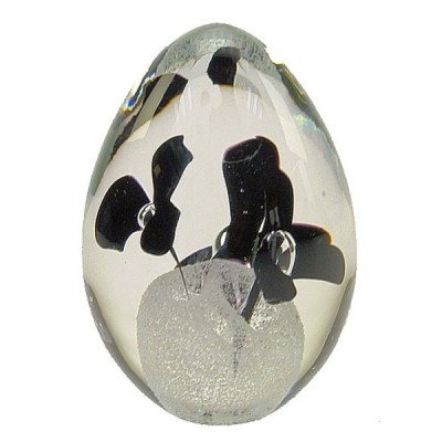 CL40004003  Oeuf cristal de bohéme Artcristal fleur noire 38,20 €