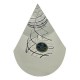Oeuf coupé cristal de bohéme Artcristal spirale noir et blanche, reference CL40004005