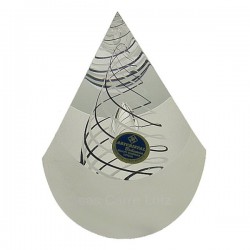 Oeuf coupé cristal de bohéme Artcristal spirale noir et blanche, reference CL40004005