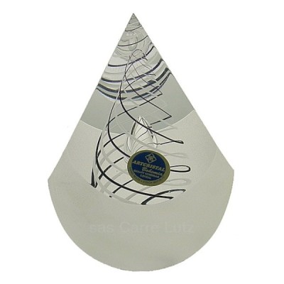 CL40004005  Oeuf coupé cristal de bohéme Artcristal spirale noir et blanche 62,50 €