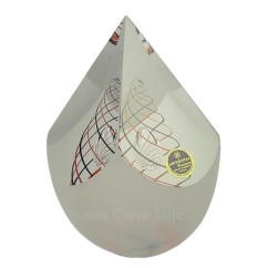 CL40004006  Oeuf coupé cristal de bohéme Artcristal spirale noir et orange 62,50 €