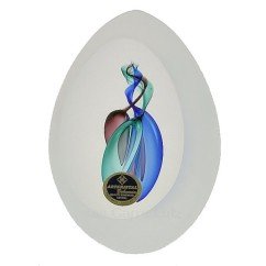 CL40004009  Oeuf sablé cristal de bohéme Artcristal bleu mauve vert 46,30 €