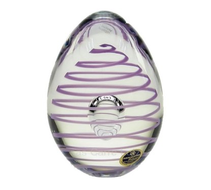 CL40004010  Oeuf cristal de bohéme Artcristal sprirale mauve 38,20 €