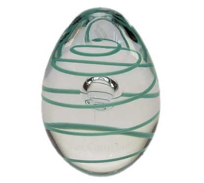 CL40004012  Oeuf cristal de bohéme Artcristal sprirale turquoise 38,20 €