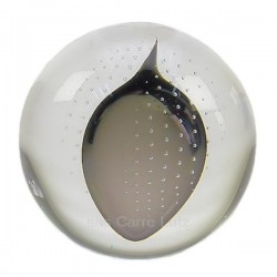 Boule cristal de bohéme Artcristal inclusion noire, reference CL40004014