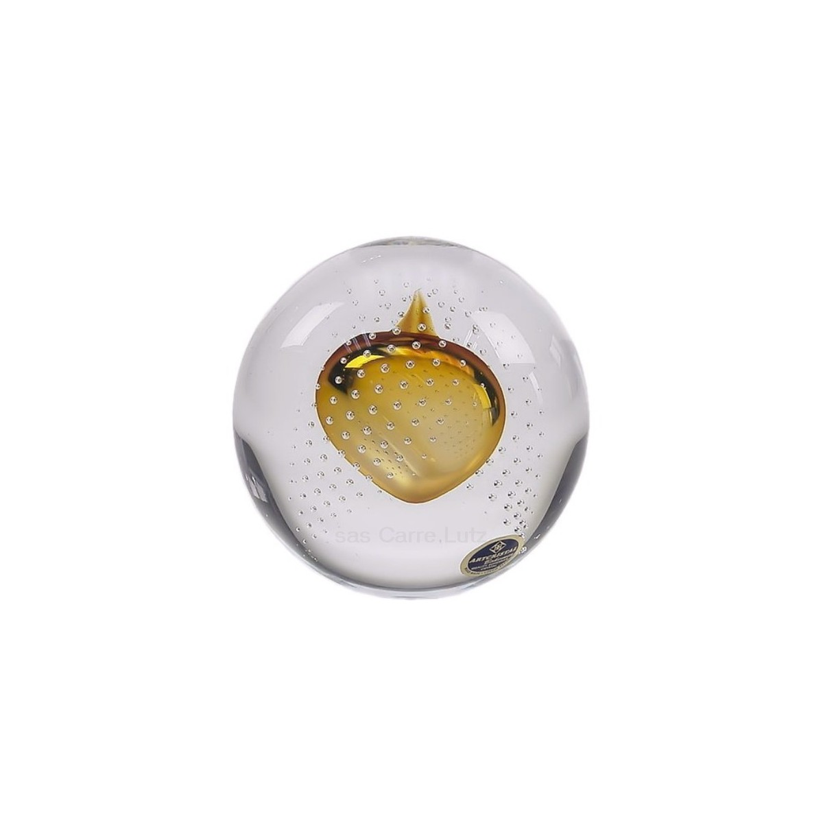 CL40004015  Boule cristal de bohéme Artcristal inclusion jaune 38,20 €