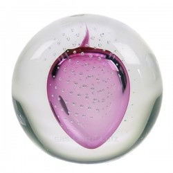 Boule cristal de bohéme Artcristal inclusion rose, reference CL40004017