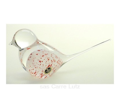 CL40004056  Grand oiseau cristal de bohéme Artcristal blanc moucheté orange 27,10 €