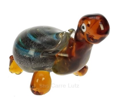CL40005002 Tortue en verre couleur ambre reflet turquoise The Juliana Collection 30,20 €