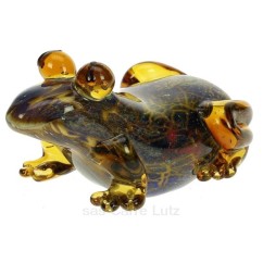 CL40005005  Grenouille en verre couleur ambre et bleu The Juliana Collection 45,30 €