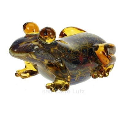 CL40005005  Grenouille en verre couleur ambre et bleu The Juliana Collection 45,30 €