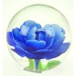 Sulfure décor décor fleur bleue diamètre 7 cm