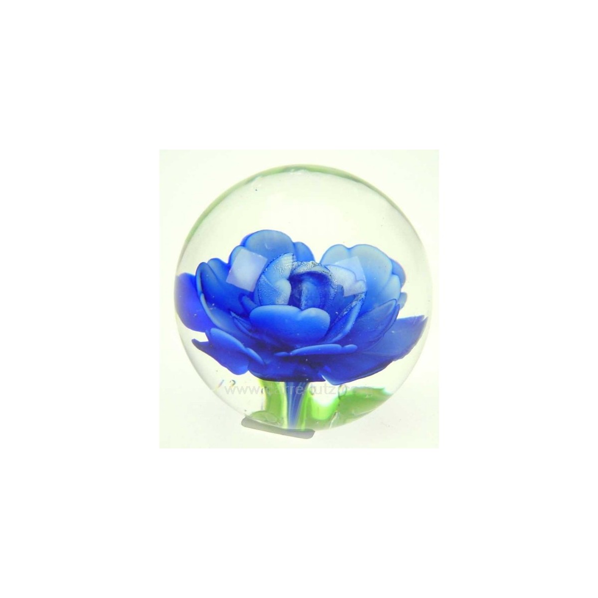 CL41000017  Sulfure décor décor fleur bleue diamètre 7 cm 15,00 €