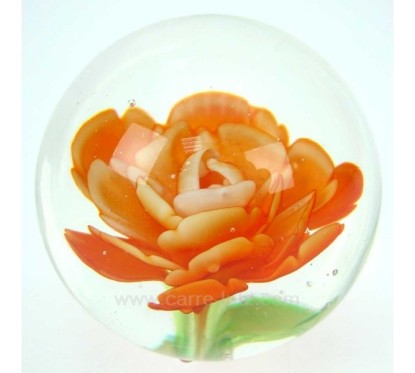 CL41000018  Sulfure décor décor fleur orange diamètre 7 cm 15,00 €