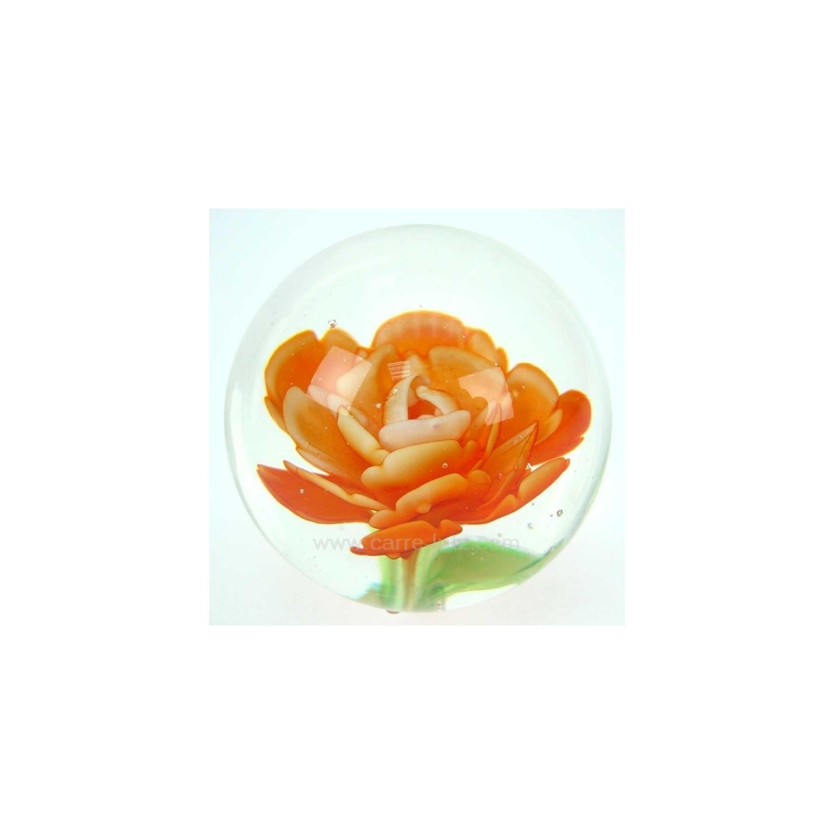 CL41000018  Sulfure décor décor fleur orange diamètre 7 cm 15,00 €