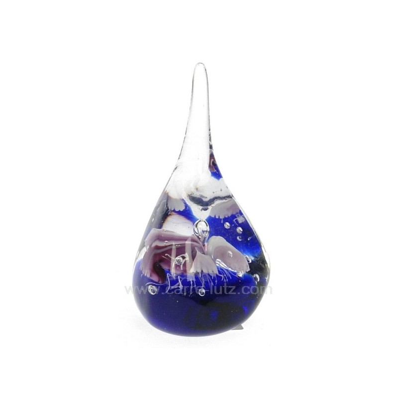 Sulfure poire bleue hauteur 13 cm