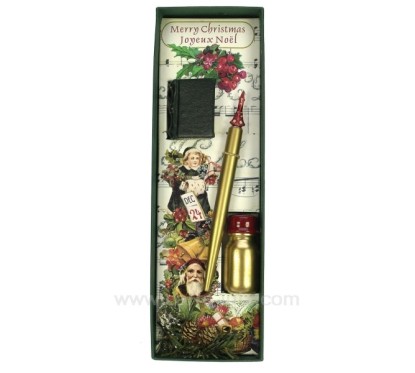 CL42000032  Coffret Noel plume or/rouge 22,60 €