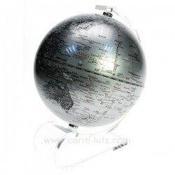 Globe terrestre argent Cadeaux - Décoration CL42001001, reference CL42001001