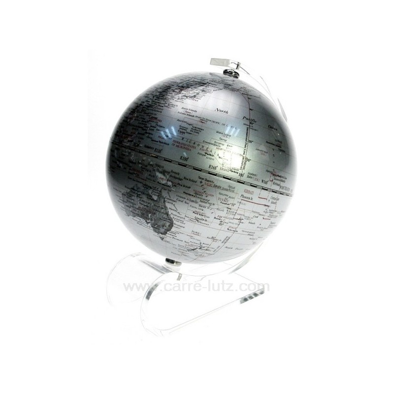 Globe terrestre argent