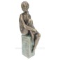 Sculpture en materiaux composite patiné bronze Nu Colonne de Lluis Jorda hauteur 40 cm