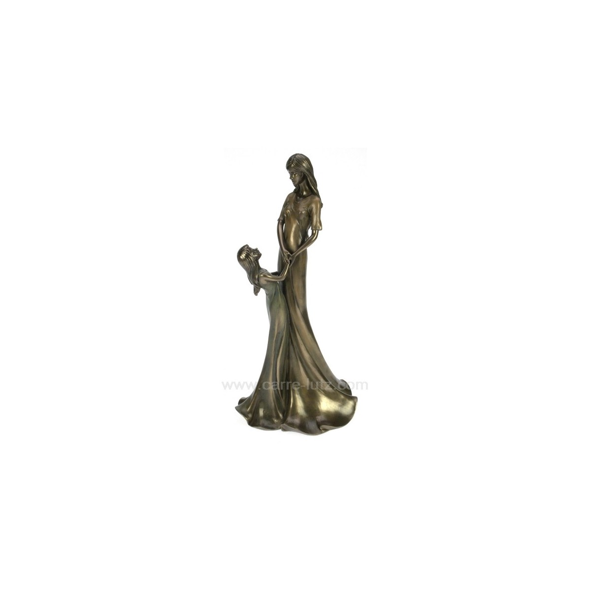 CL46101010  Sculpture en materiaux composite patiné bronze Eféa enfant debout hauteur 36 cm 93,10 €