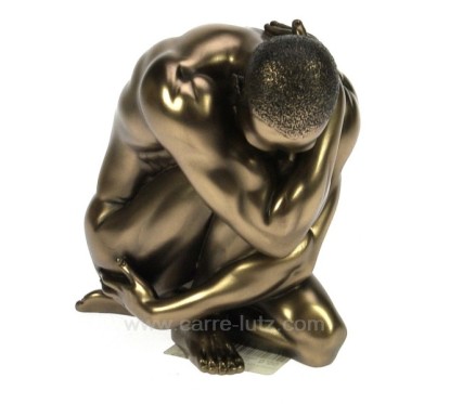 CL46101014  Sculpture en materiaux composite patiné bronze homme nu hauteur 9,5 cm 63,00 €