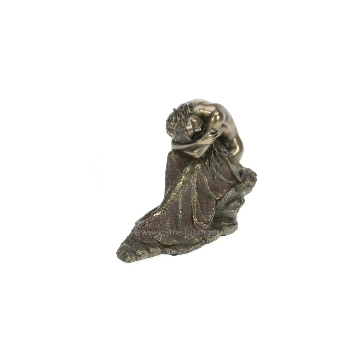CL46101015  Sculpture en materiaux composite patiné bronze femme nue endormie hauteur 13 cm 60,00 €