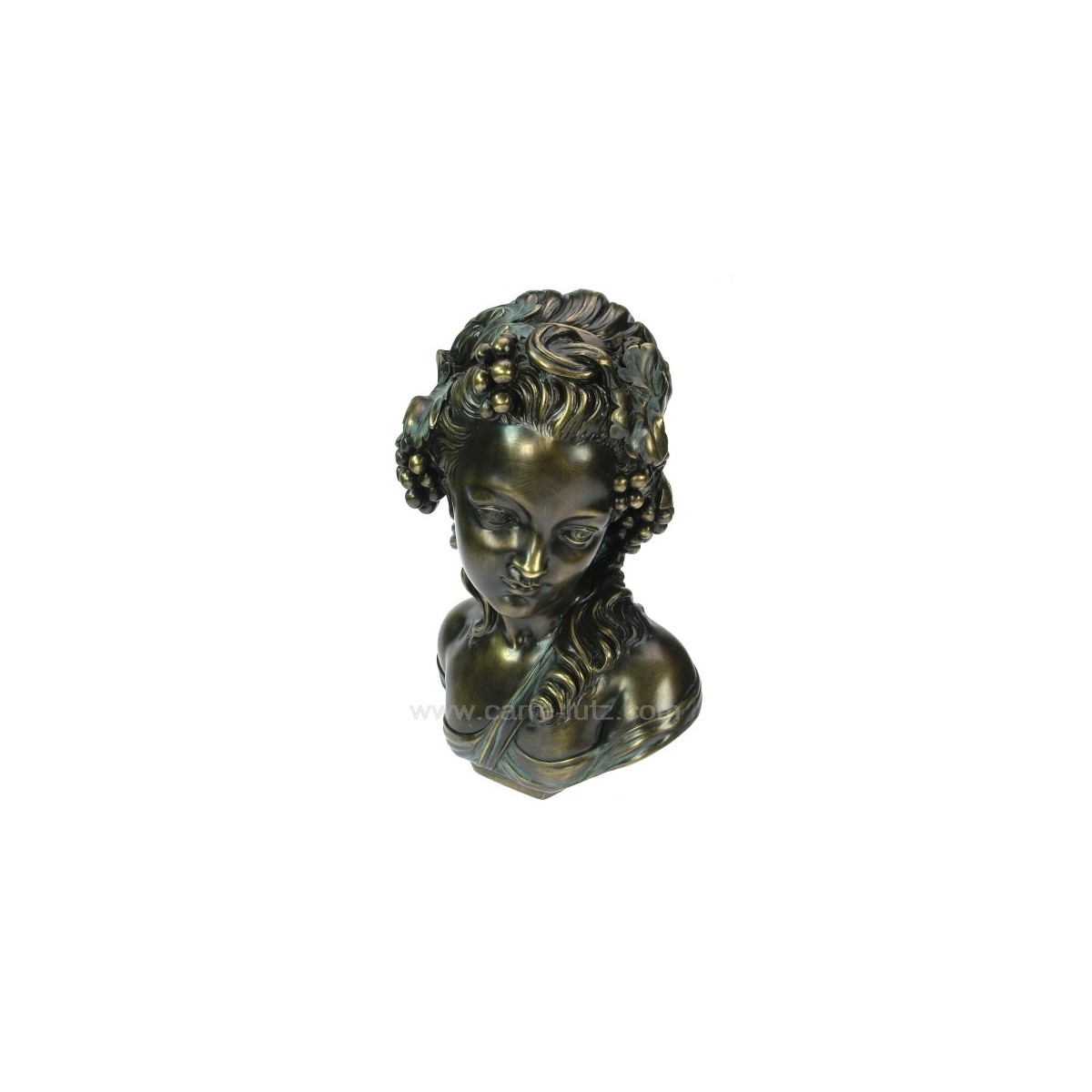 CL46101024  Sculpture en materiaux composite patiné bronze Portrait Raisin hauteur 34,5 cm 438,00 €