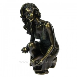 Sculpture en materiaux composite patiné bronze de Fernandez hauteur 22 cm, reference CL46101026