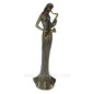 Sculpture en materiaux composite patiné bronze Eféa saxophone hauteur 34 cm