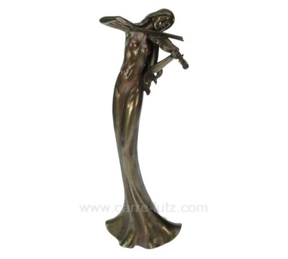 CL46101028  Sculpture en materiaux composite patiné bronze Eféa violon hauteur 33,5 cm 77,10 €