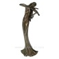 Sculpture en materiaux composite patiné bronze Eféa violon hauteur 33,5 cm